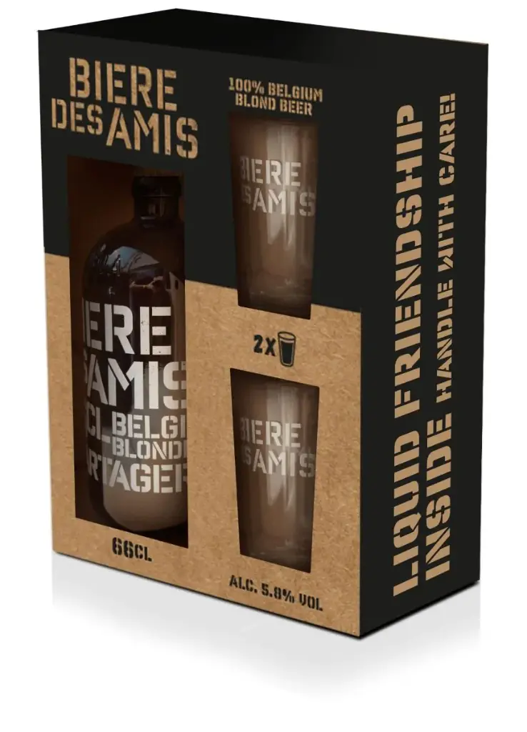 BIERE DES AMIS BOX 66CL+2GLZ