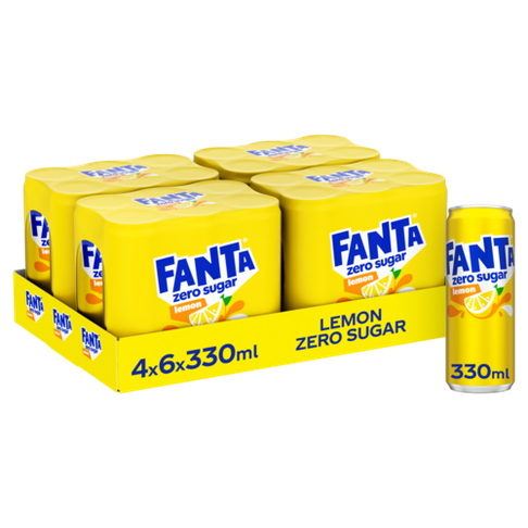 FANTA LEMON ZERO CANS 0.33(24)