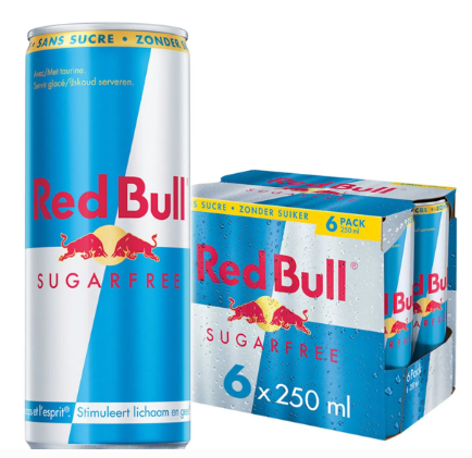 RED BULL CANS 0% SUGAR 0.25(6)