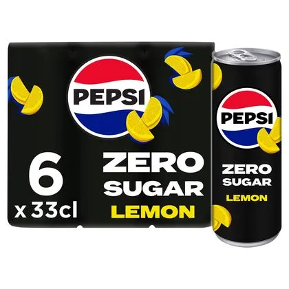 PEPSI MAX CANS 0.33 (6) LEMON