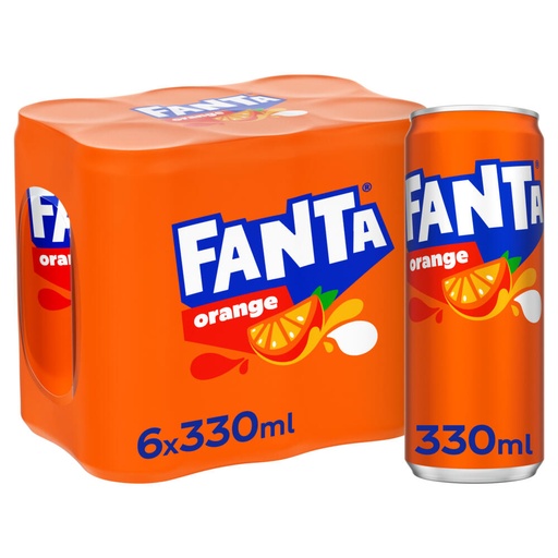 [25087] FANTA ORANGE 0.33 CANS (6)