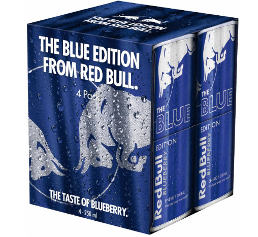 [35753] RED BULL CANS BLUE 0.25 (4)