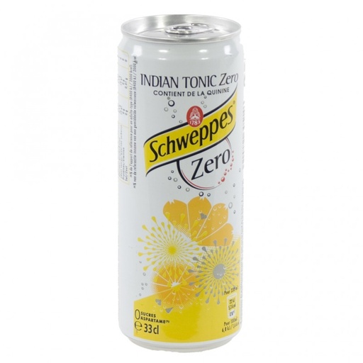 [23830_S] SCHWEP TONIC ZERO CANS 0.33